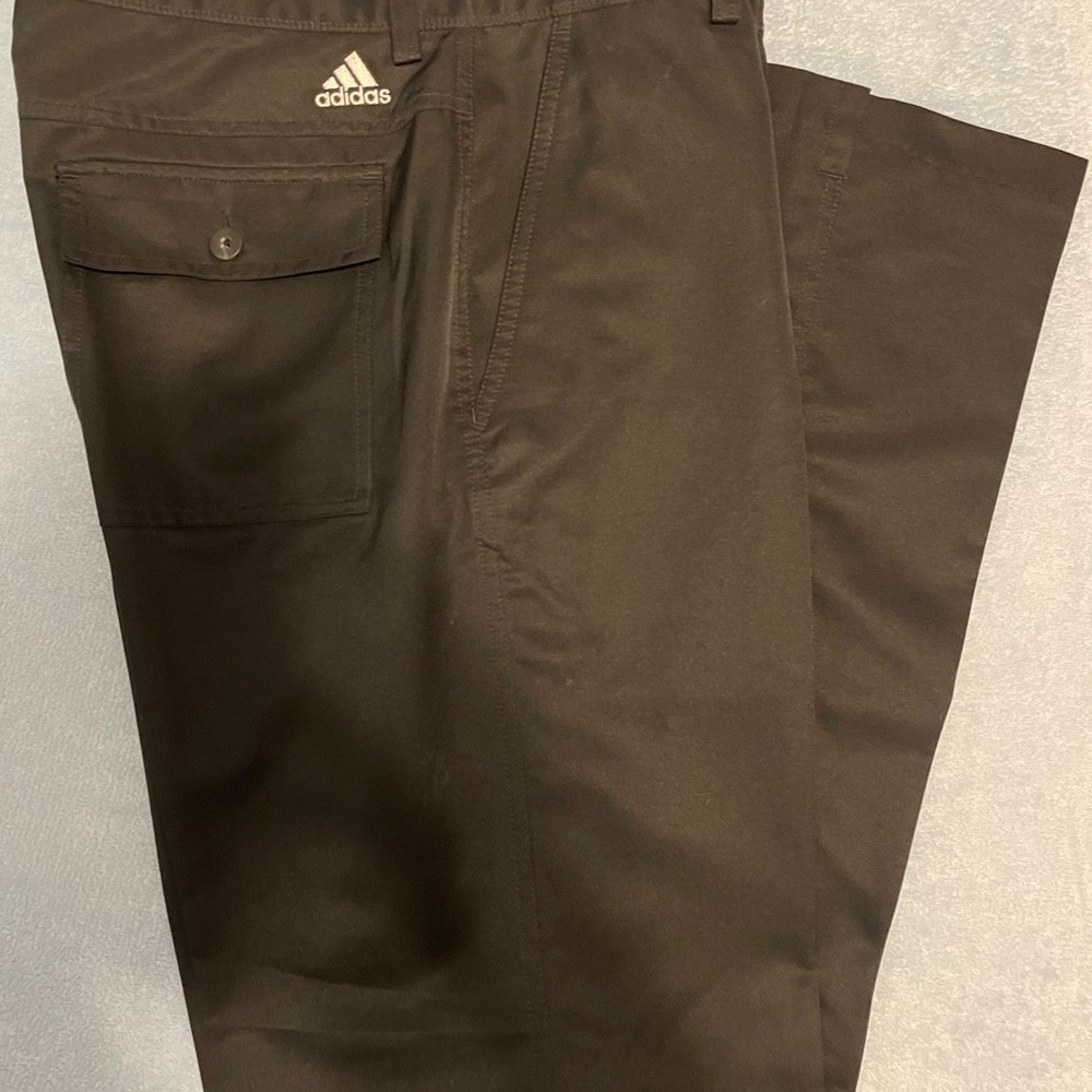 ADIDAS CLIMALITE MEN GOLF TOUR TECH BLACK FLAT FRONT 30x32 PANTS PERFROMANCE